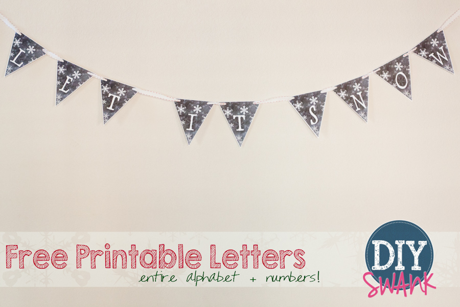 Snowflake Chalkboard Letters DIY SWANK
