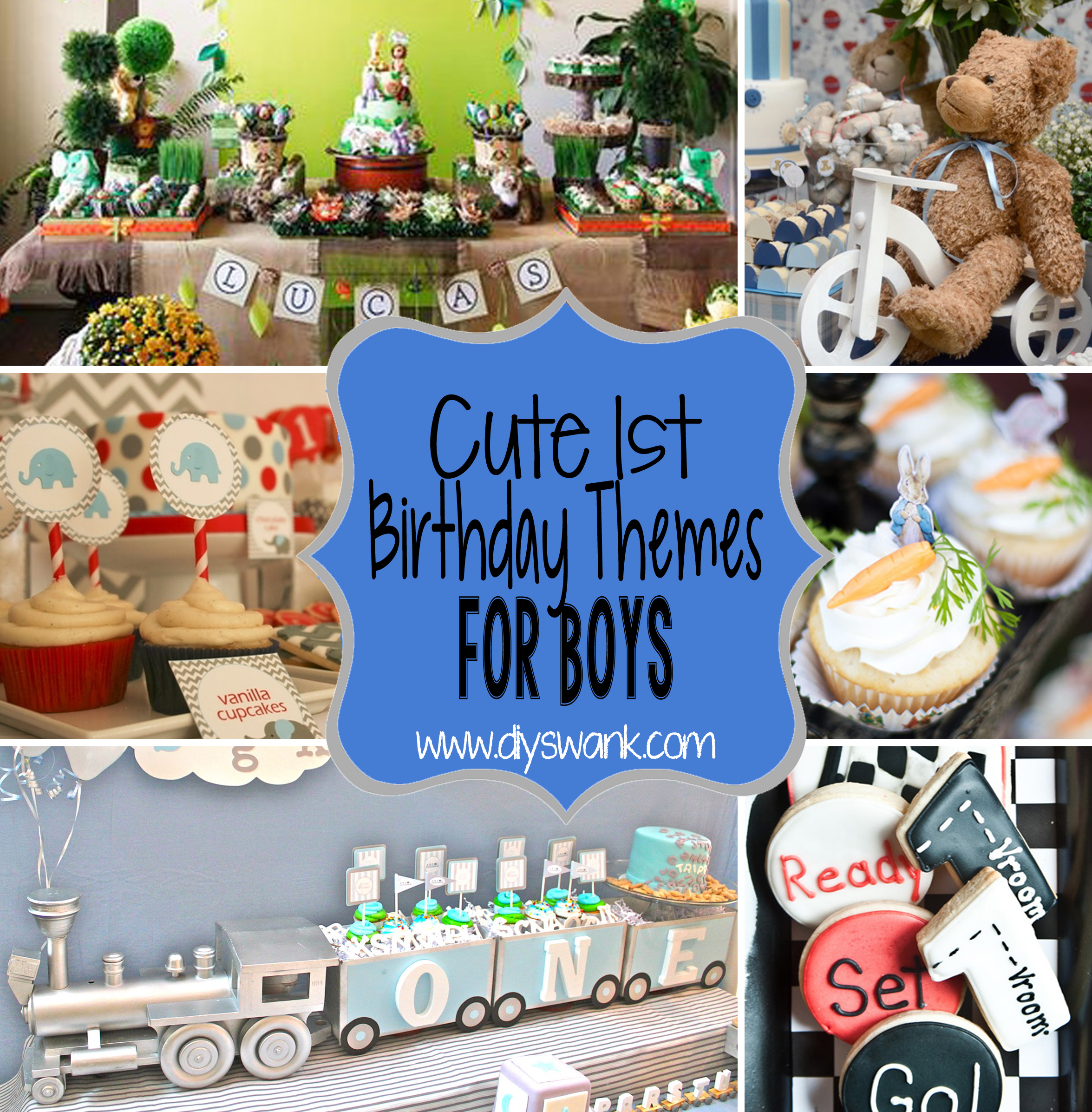 cute boy 1st birthday party themes
