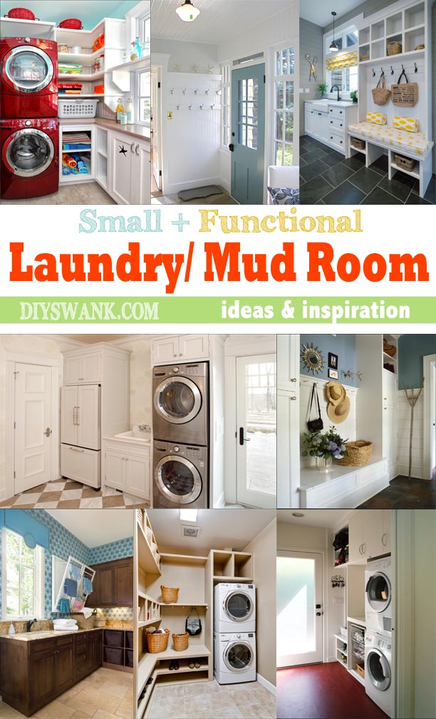 Small Laundry and Mud Room Inspiration | DIY SWANK