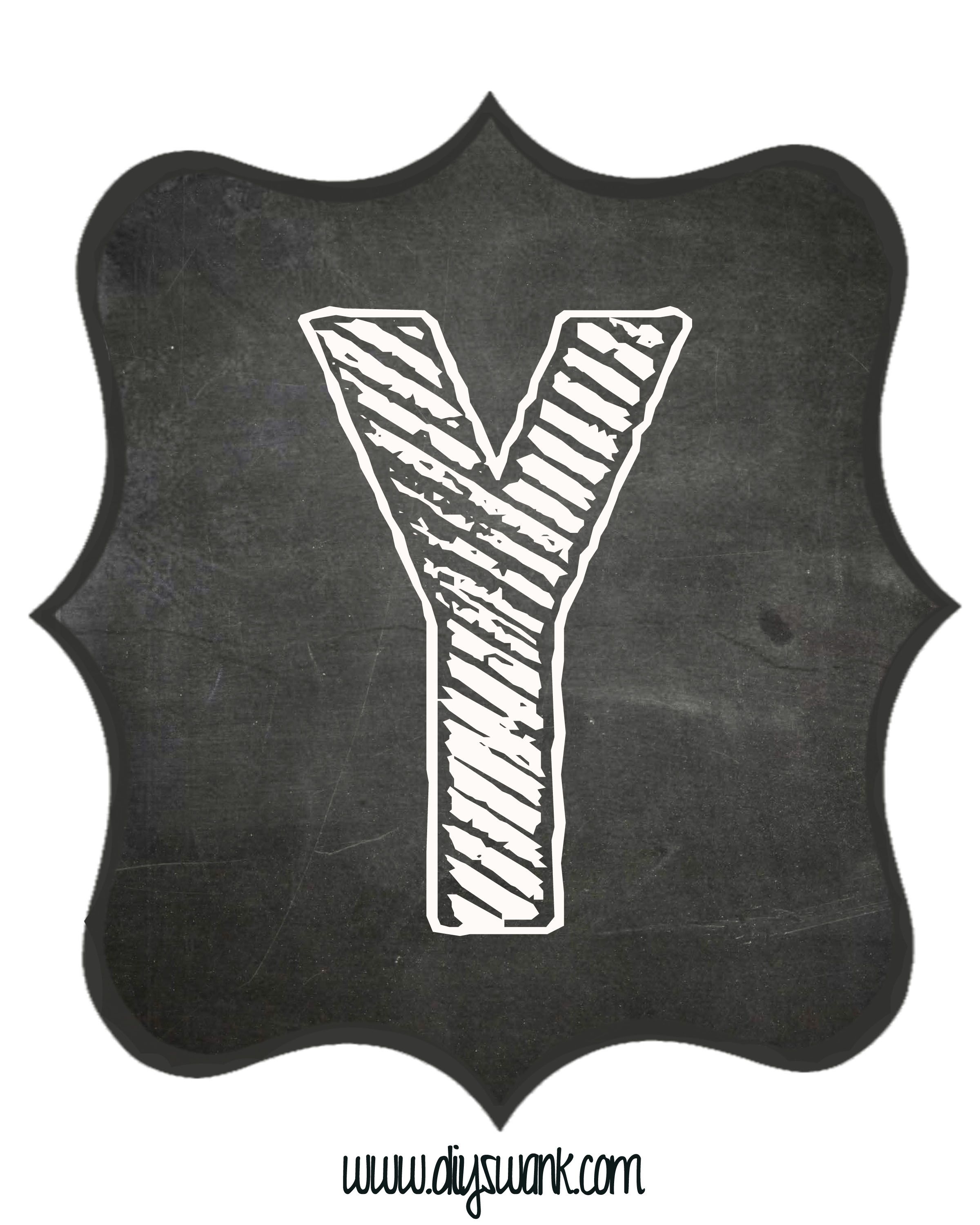 Printable_Chalkboard_ Letter_Y — DIY SWANK