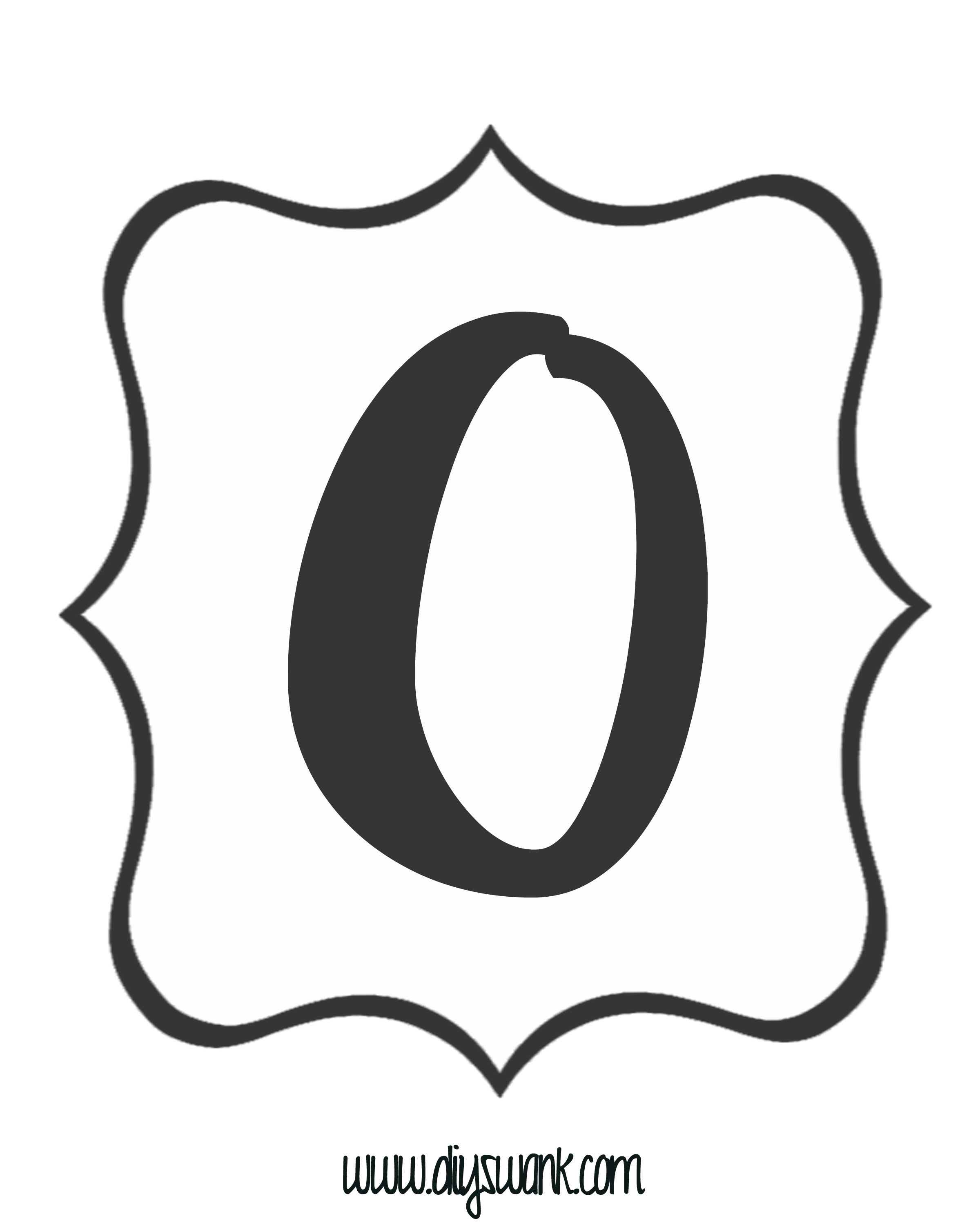 White and Black Letter_O — DIY SWANK