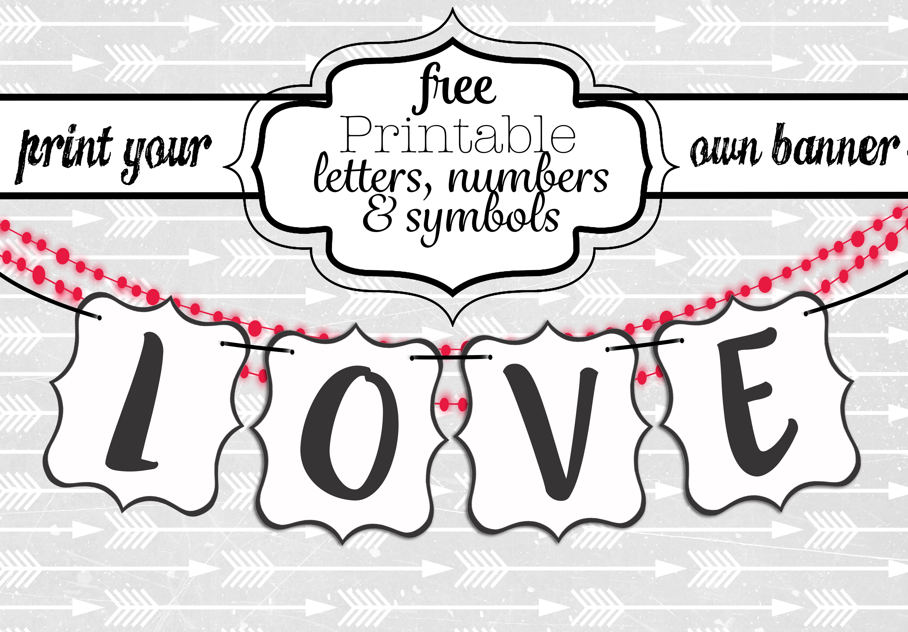 Free Printable Black And White Banner Letters Diy Swank