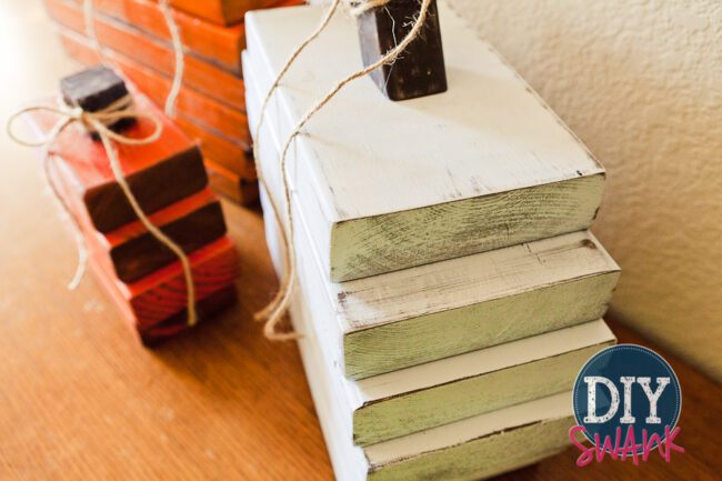 A tutorial on how to make these easy Rustic Wood Pumpkins. DIY Fall Decor