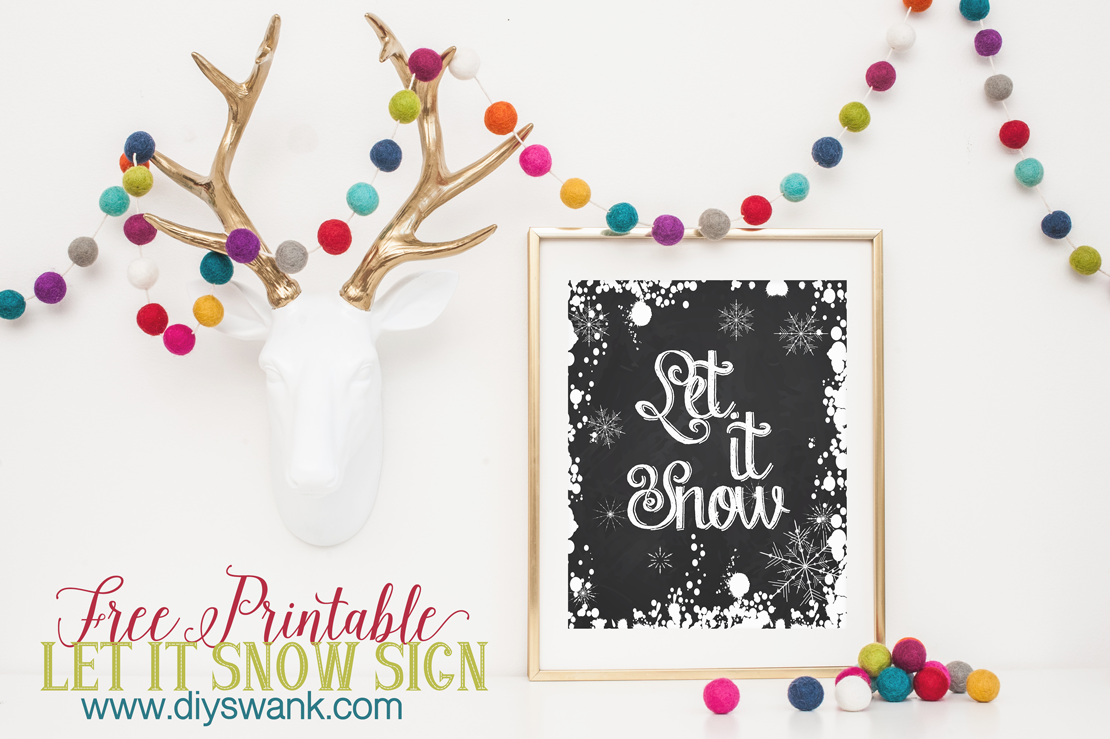 let it snow printable sign