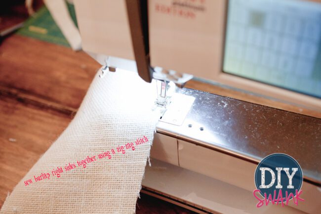 A simple no cuff DIY burlap stocking tutorial.