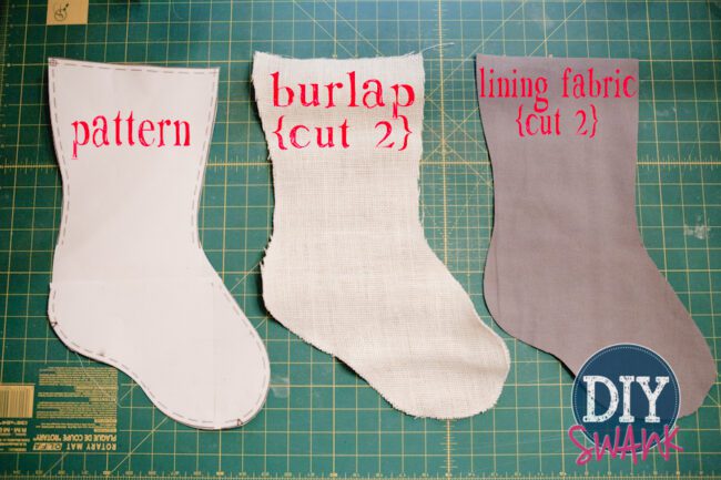 A simple no cuff DIY burlap stocking tutorial.