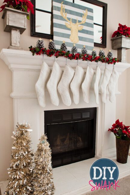 DIY Christmas Mantel