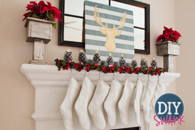 DIY Christmas Mantel