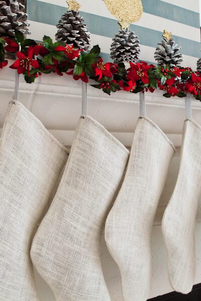 A simple no cuff DIY burlap stocking tutorial.