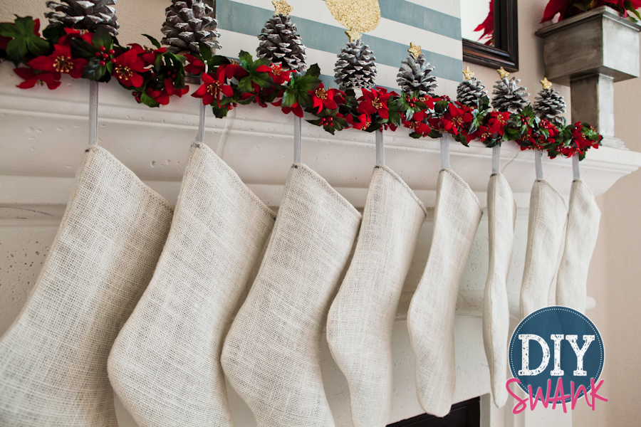 A simple no cuff DIY burlap stocking tutorial.