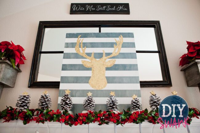 DIY Christmas Mantel