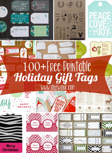 Free Printable Holiday Gift Tags