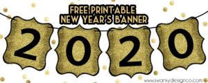 Happy New Year Banner Free Printable