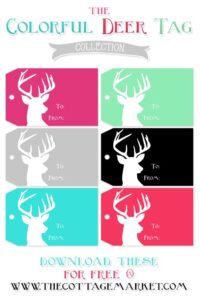 deer printable gift tags - Swanky Design Co.