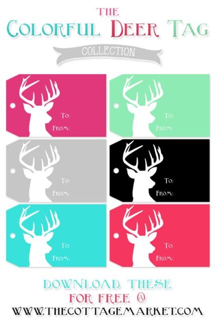 deer printable gift tags - Swanky Design Co.