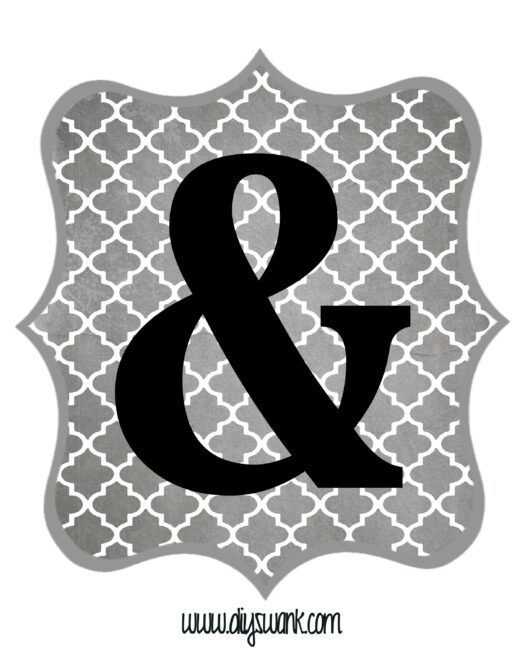 Free Printable Letters Gray and Black | Swanky Design Company