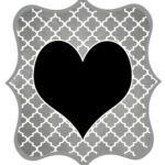 Gray Heart Printable