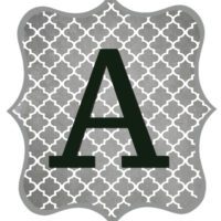 Free Printable Letters Gray and Black - Swanky Design Company