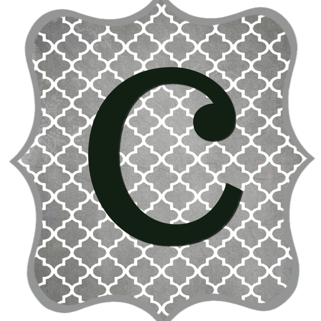 Free Printable Letters Gray and Black - Swanky Design Company