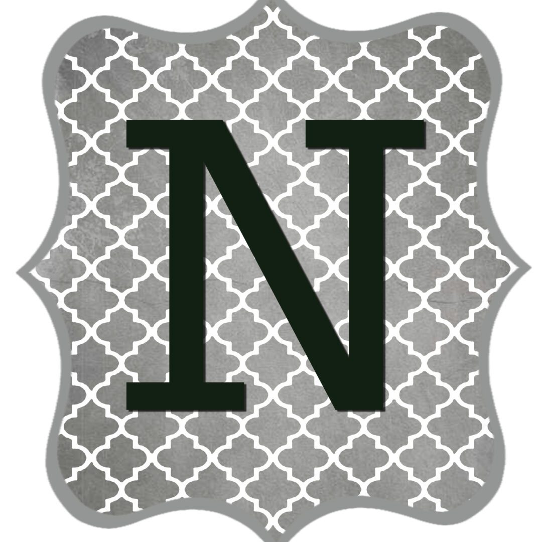 Free Printable Letters Gray and Black - Swanky Design Company