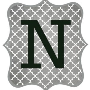 Free Printable Letters Gray and Black - Swanky Design Company