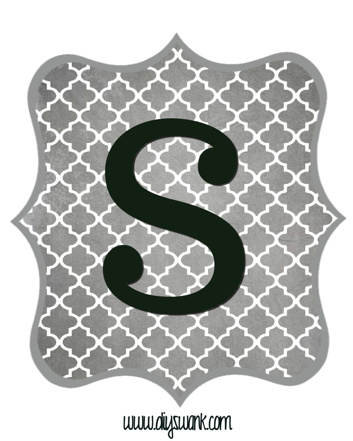 Gray_Black Letter_S - Swanky Design Company