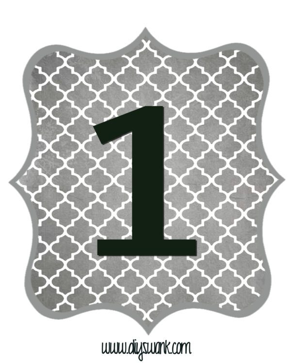 Gray_Black Number-1 - Swanky Design Co.
