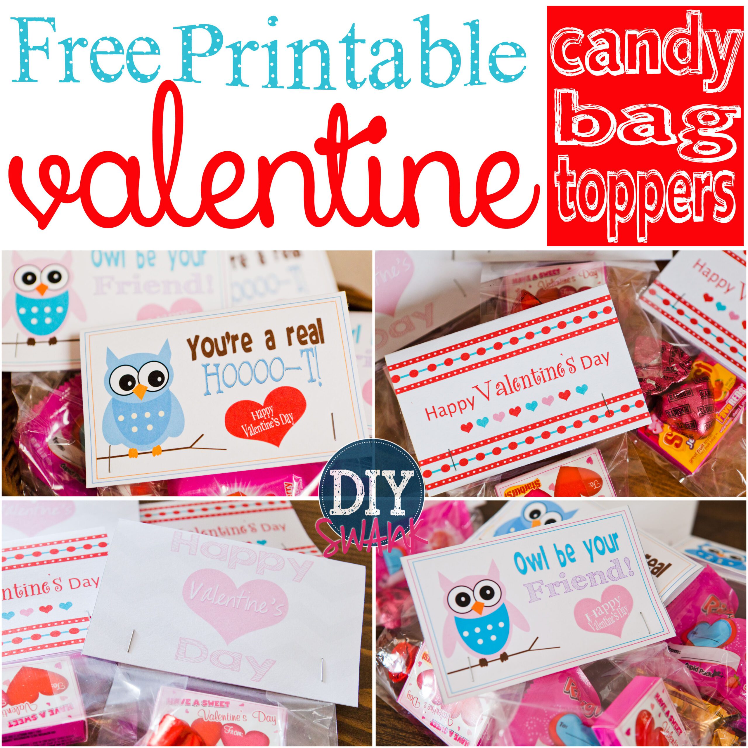 Free Printable Valentine Bag Toppers