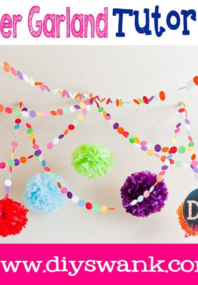 A tutorial on making DIY paper garland. Super easy, inexpensive decor idea for parties, baby showers or holidays!