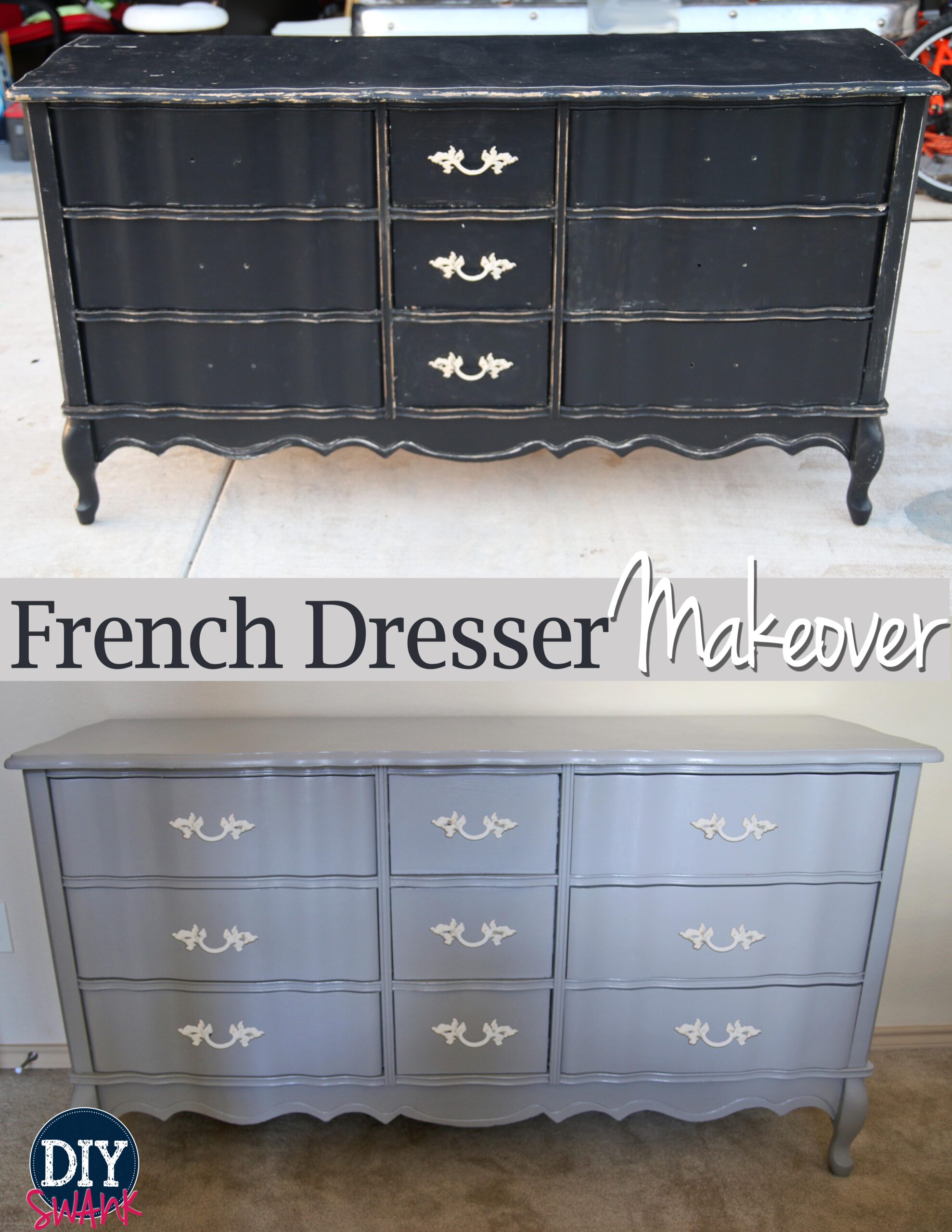 French Dresser Makeover Swanky Design Co.