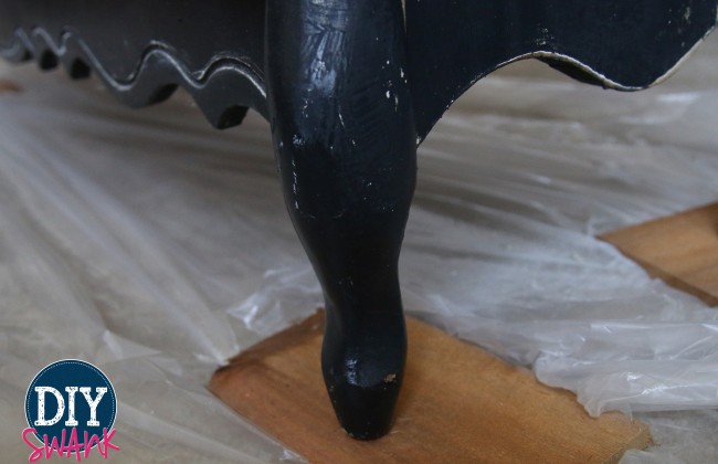 Scrap wood under paint