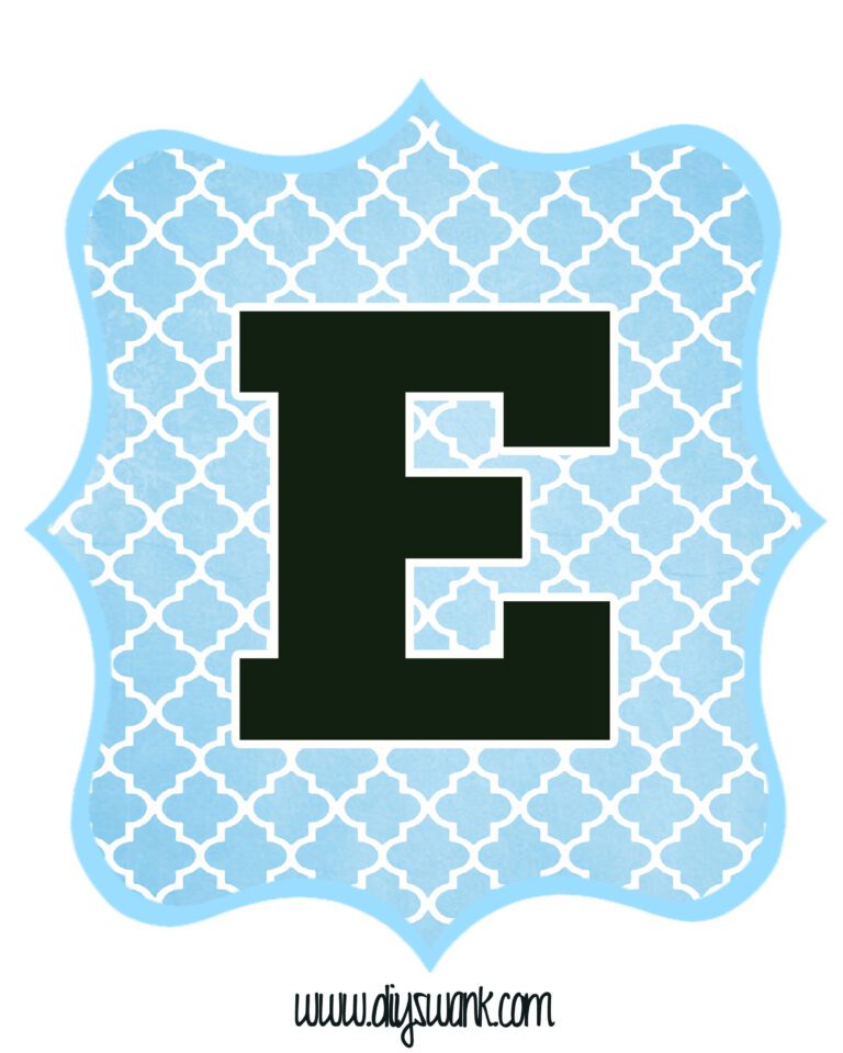 Blue_Black Letter_E - Swanky Design Company