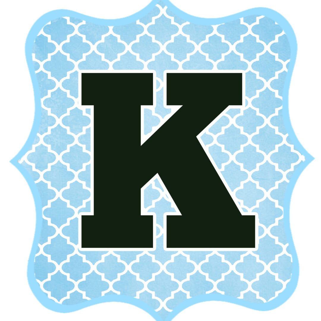 Blue and Black Printable Letters for Banners - Swanky Design Company