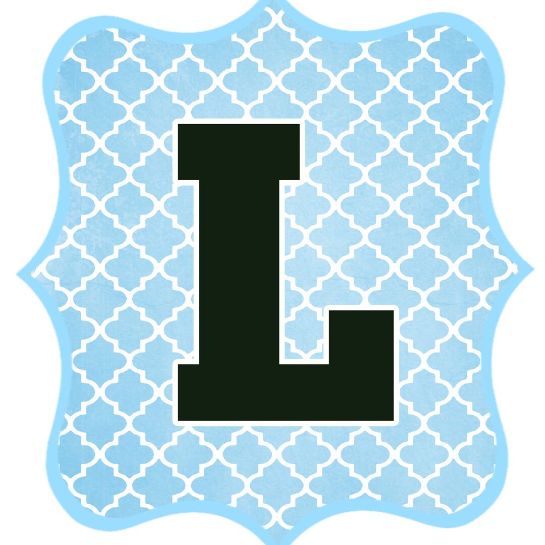 Blue and Black Printable Letters for Banners | Swanky Design Company