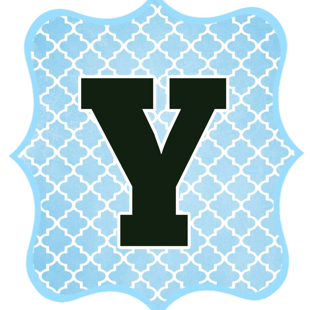 Blue and Black Printable Letters for Banners | Swanky Design Company