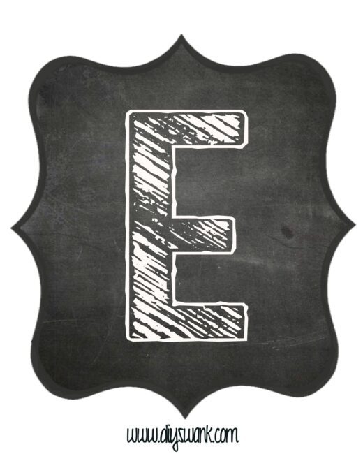 Printable_Chalkboard_ Letter_E