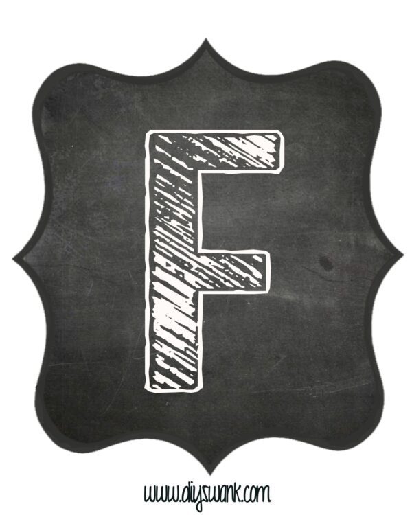 Chalkboard Letters for Banners-Free Printable - Swanky Design Company