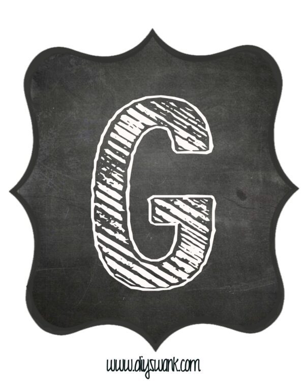 Chalkboard Letters for Banners-Free Printable - Swanky Design Company