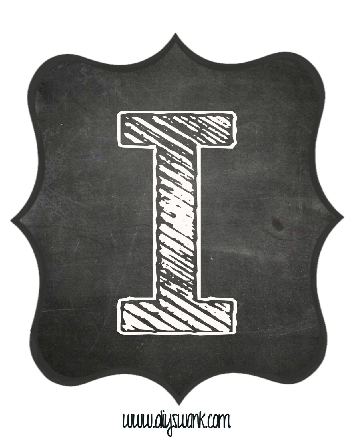 Chalkboard Letters for Banners-Free Printable - Swanky Design Company