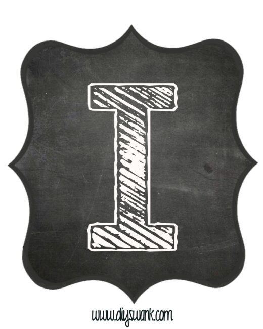 Printable_Chalkboard_ Letter_I