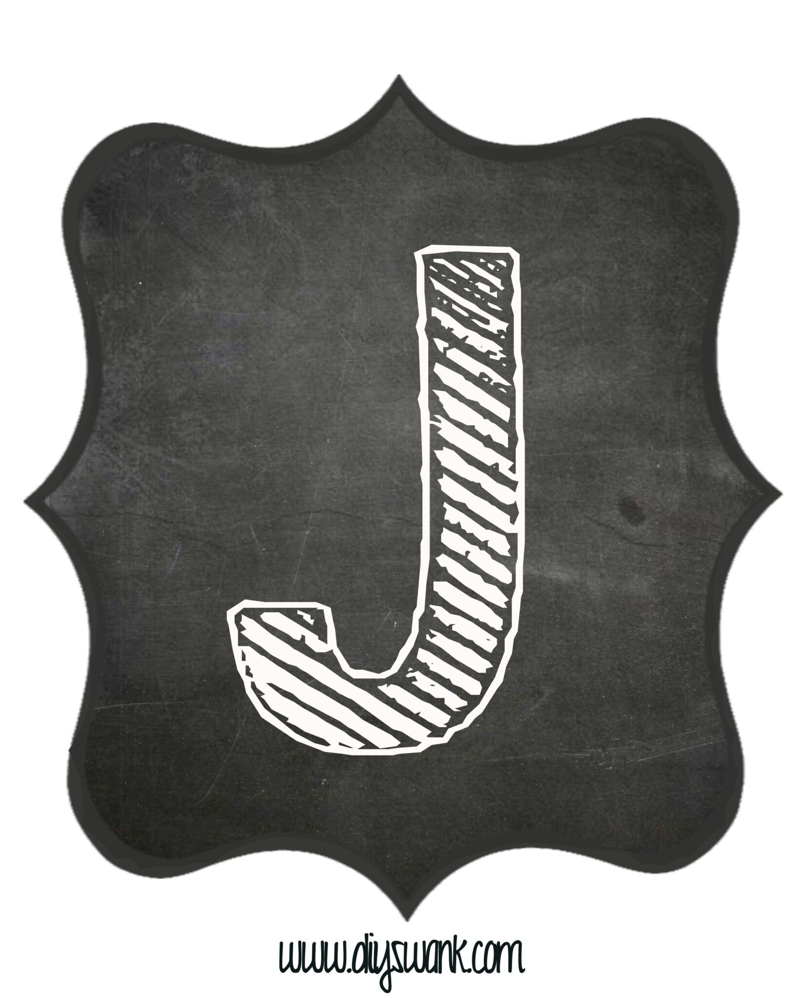 Chalkboard Letters for Banners-Free Printable - Swanky Design Company