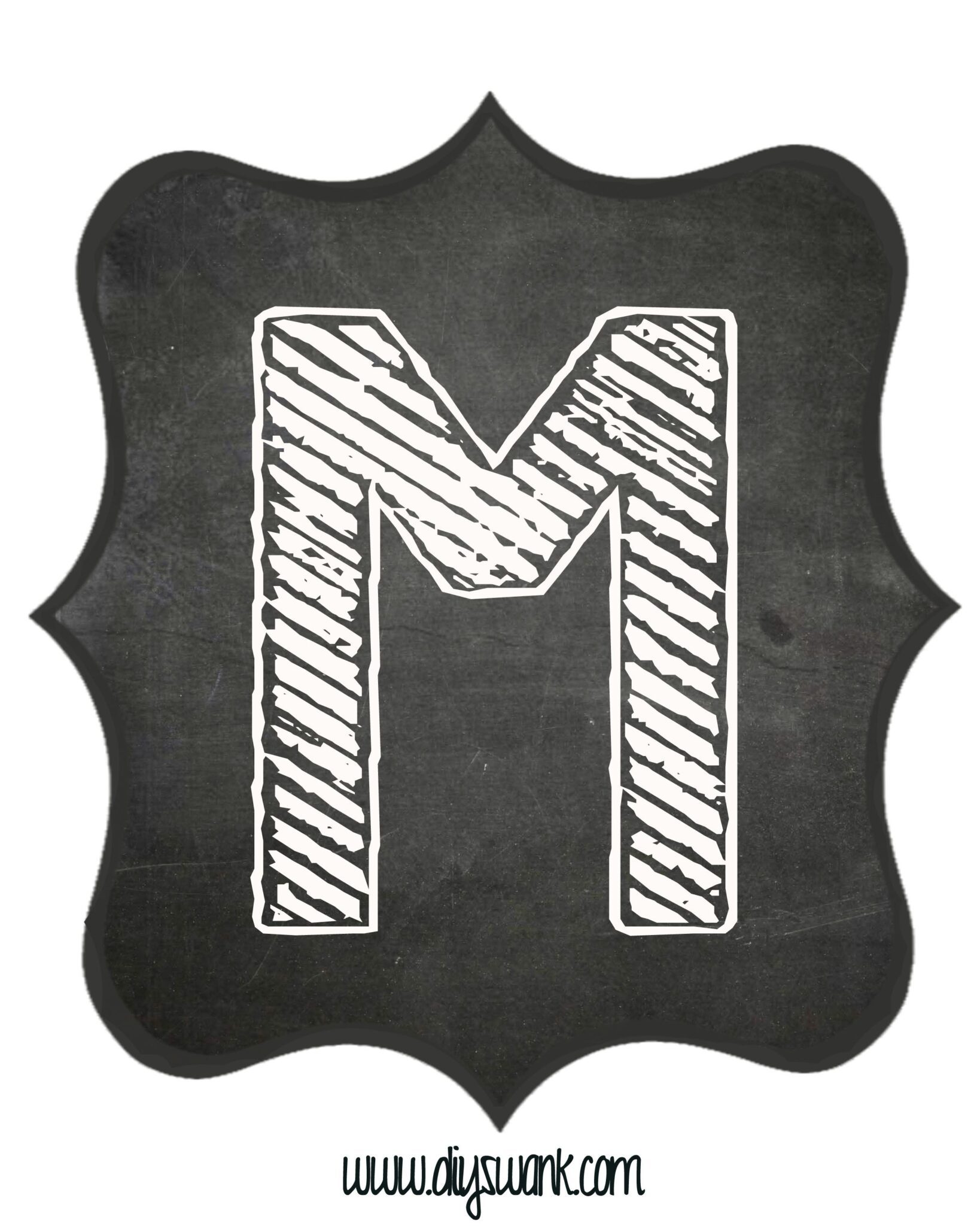 Chalkboard Letters for Banners-Free Printable - Swanky Design Company