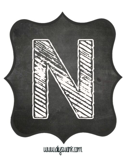 Printable_Chalkboard_ Letter_N