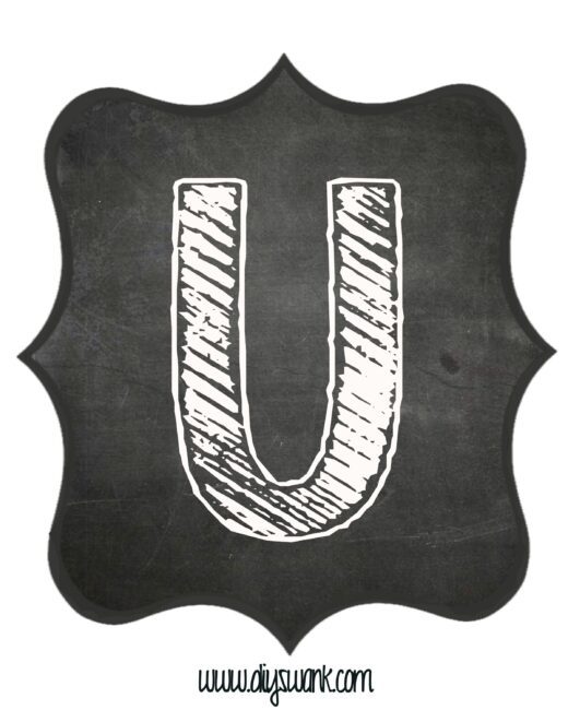 Printable_Chalkboard_ Letter_U