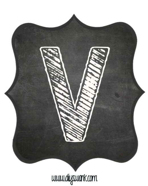 Printable_Chalkboard_ Letter_V