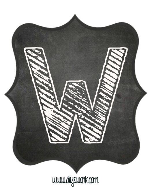 Printable_Chalkboard_ Letter_W
