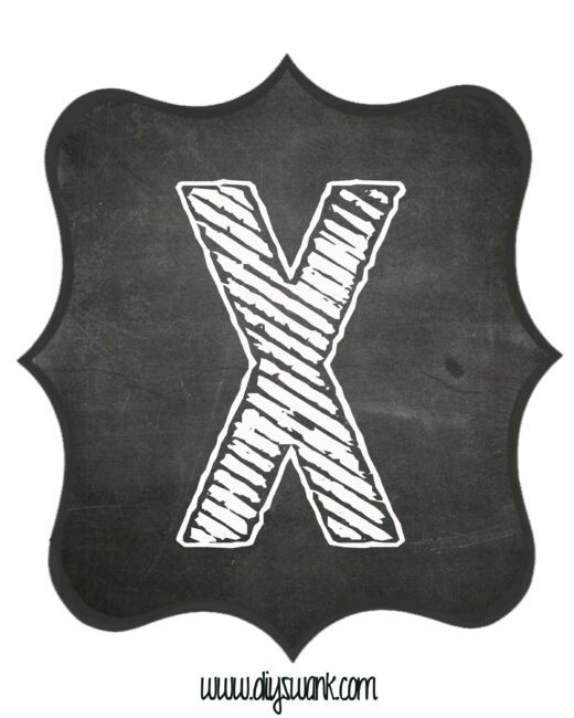 Printable_Chalkboard_ Letter_X