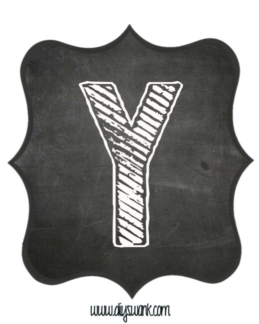 Printable_Chalkboard_ Letter_Y