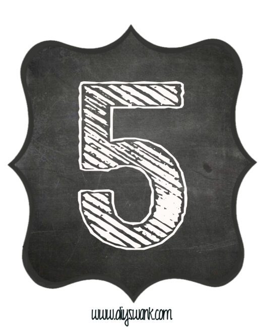 Printable_Chalkboard_ Number_5