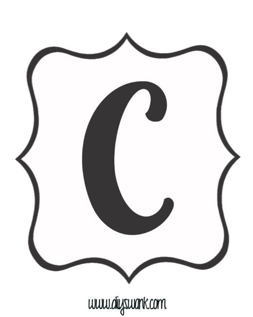 White and Black Letter_C